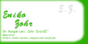 eniko zohr business card